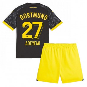 Borussia Dortmund Karim Adeyemi #27 Dětské Venkovní dres komplet 2023-24 Krátký Rukáv (+ trenýrky)